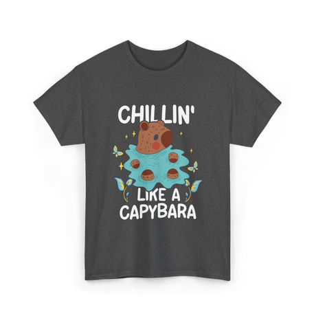 Chillin Like A Capybara T-Shirt - Dark Heather