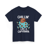 Chillin Like A Capybara T-Shirt - Navy