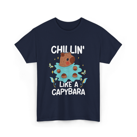 Chillin Like A Capybara T-Shirt - Navy