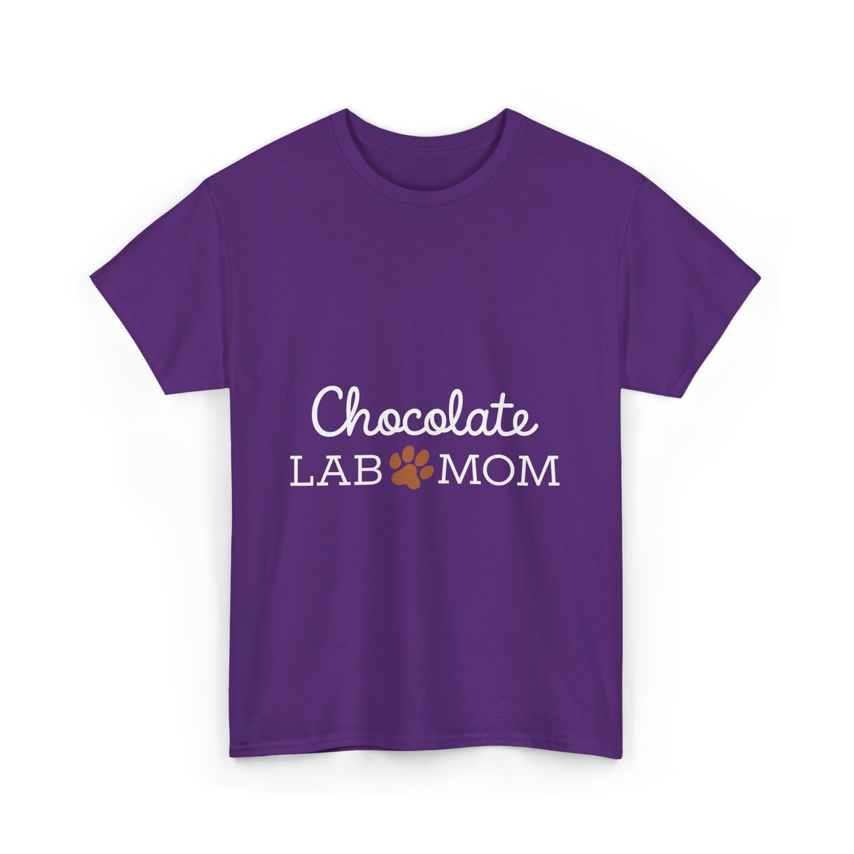 Chocolate Lab Mom Dog Lover T-Shirt - Purple