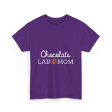 Chocolate Lab Mom Dog Lover T-Shirt - Purple