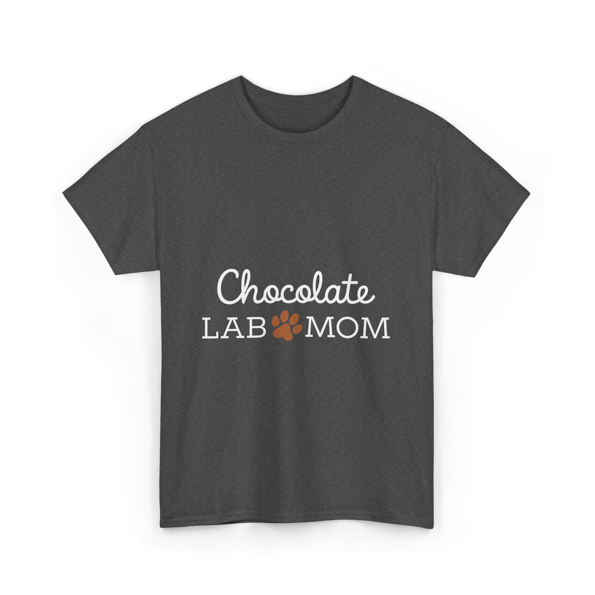 Chocolate Lab Mom Dog Lover T-Shirt - Dark Heather