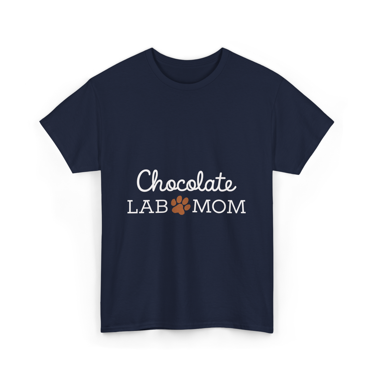 Chocolate Lab Mom Dog Lover T-Shirt - Navy