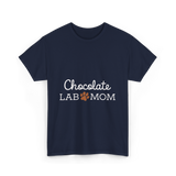 Chocolate Lab Mom Dog Lover T-Shirt - Navy