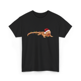 Christmas Bearded Dragon Reptile Celebration T-Shirt - Black