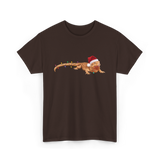 Christmas Bearded Dragon Reptile Celebration T-Shirt - Dark Chocolate