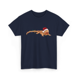 Christmas Bearded Dragon Reptile Celebration T-Shirt - Navy