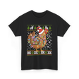 Christmas Chicken Holiday Decor T-Shirt - Black