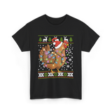 Christmas Chicken Holiday Decor T-Shirt - Black