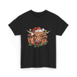 Christmas Cow Holiday Decor T-Shirt - Black