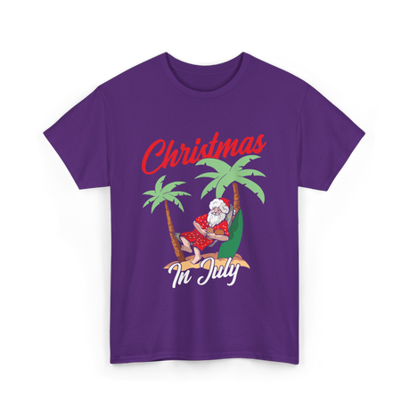 Christmas In July Santa T-Shirt - Purple