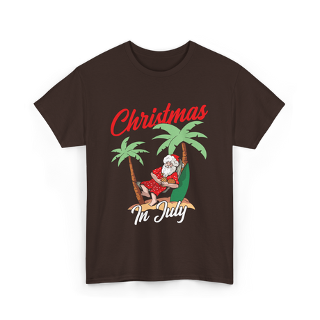 Christmas In July Santa T-Shirt - Dark Chocolate