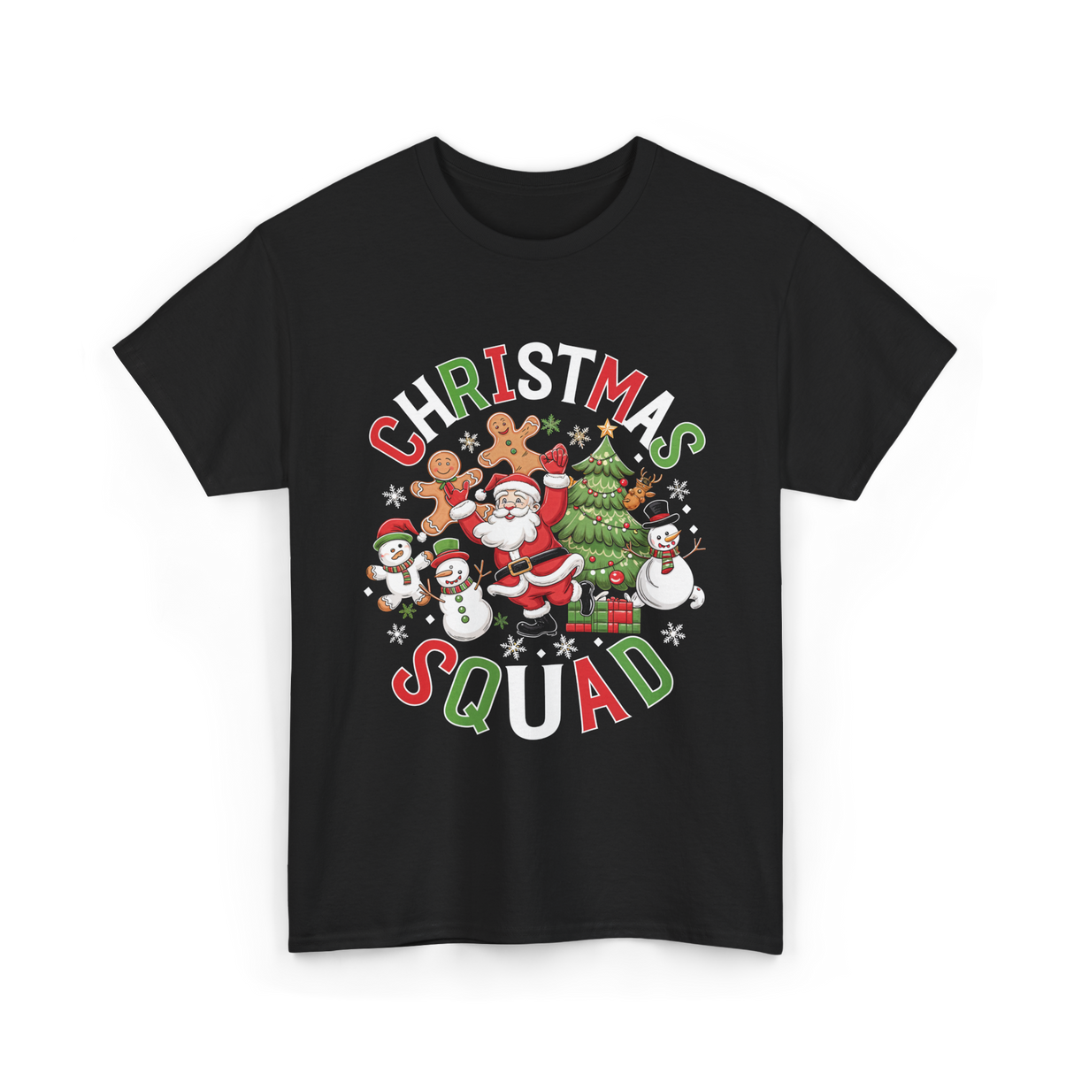 Christmas Squad Holiday Season T-Shirt - Black