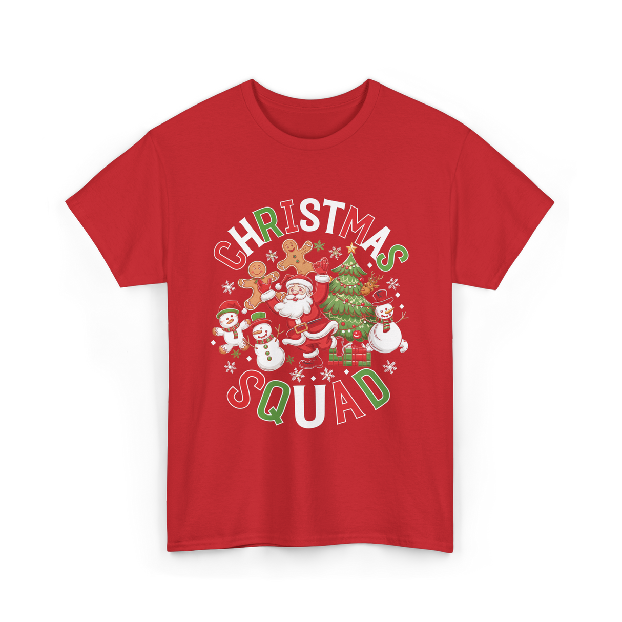 Christmas Squad Holiday Season T-Shirt - Red