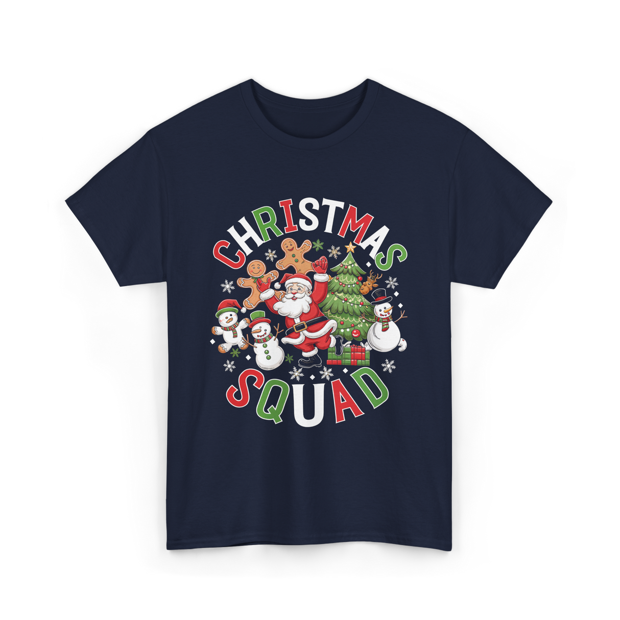 Christmas Squad Holiday Season T-Shirt - Navy