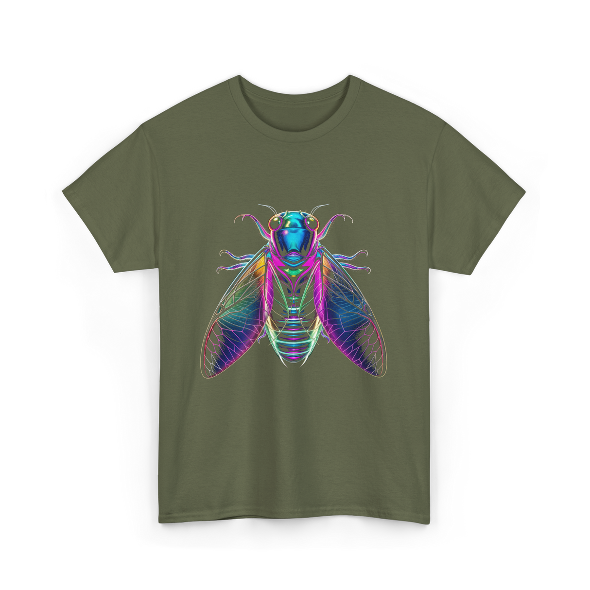 Cicada Insect Entomology Cicada T-Shirt - Military Green