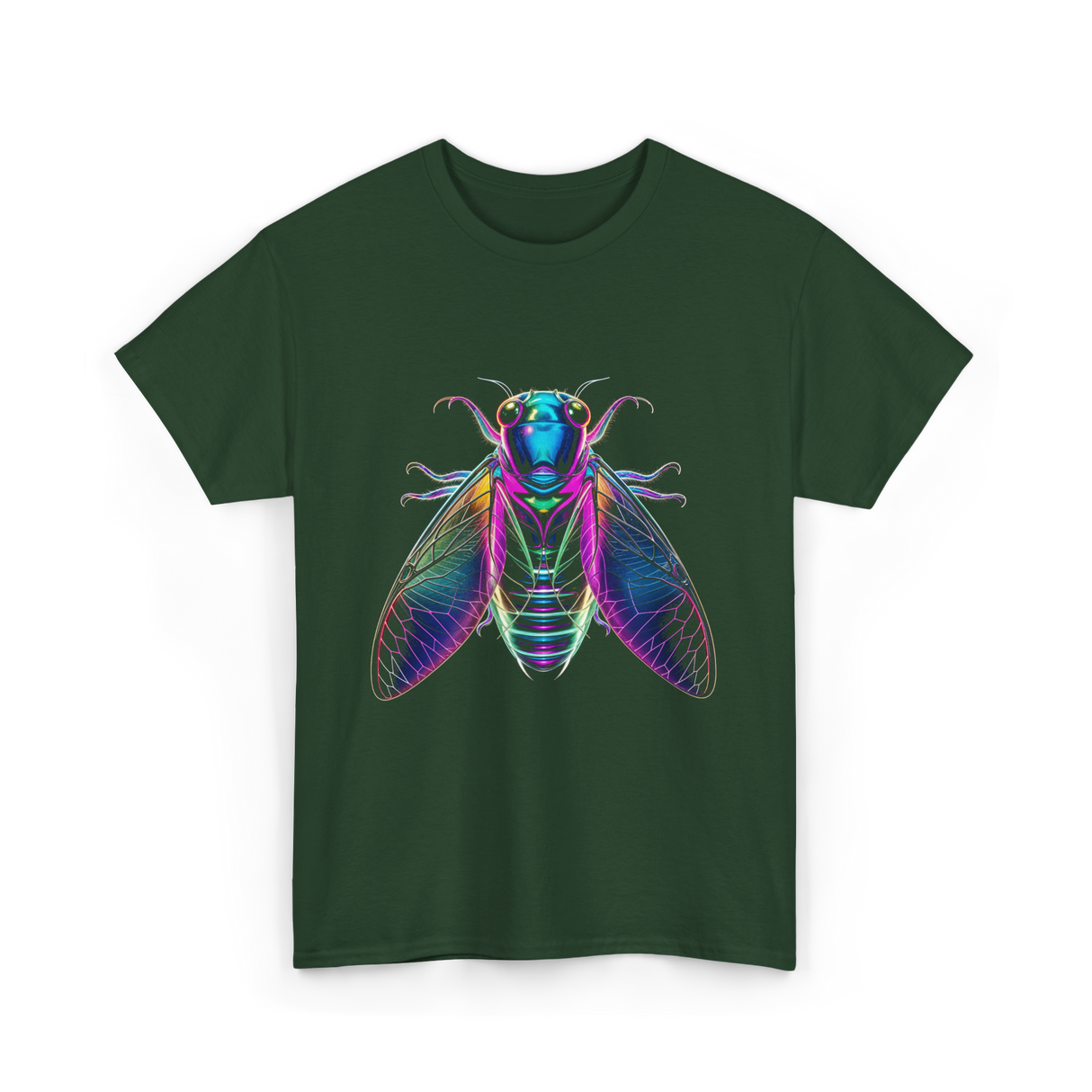 Cicada Insect Entomology Cicada T-Shirt - Forest Green