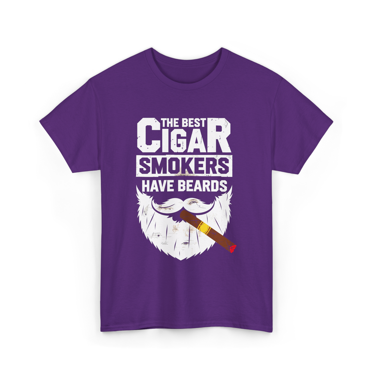 Cigar Smokers Have Beards Cigar T-Shirt - Purple