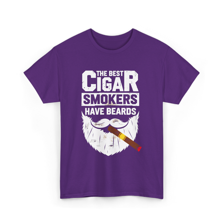 Cigar Smokers Have Beards Cigar T-Shirt - Purple