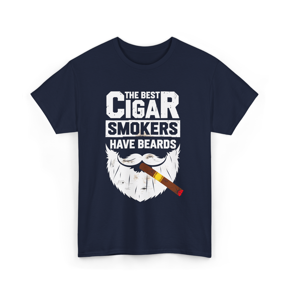 Cigar Smokers Have Beards Cigar T-Shirt - Navy