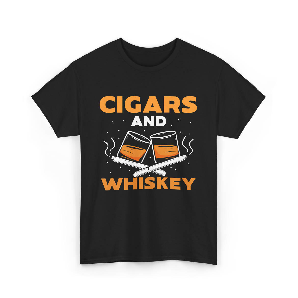 Cigars And Whiskey Cigar Lover T-Shirt - Black