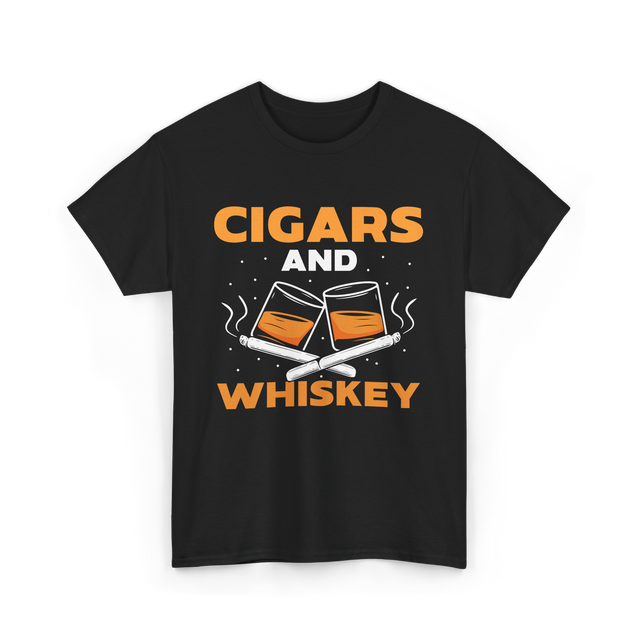 Cigars And Whiskey Cigar Lover T-Shirt - Black