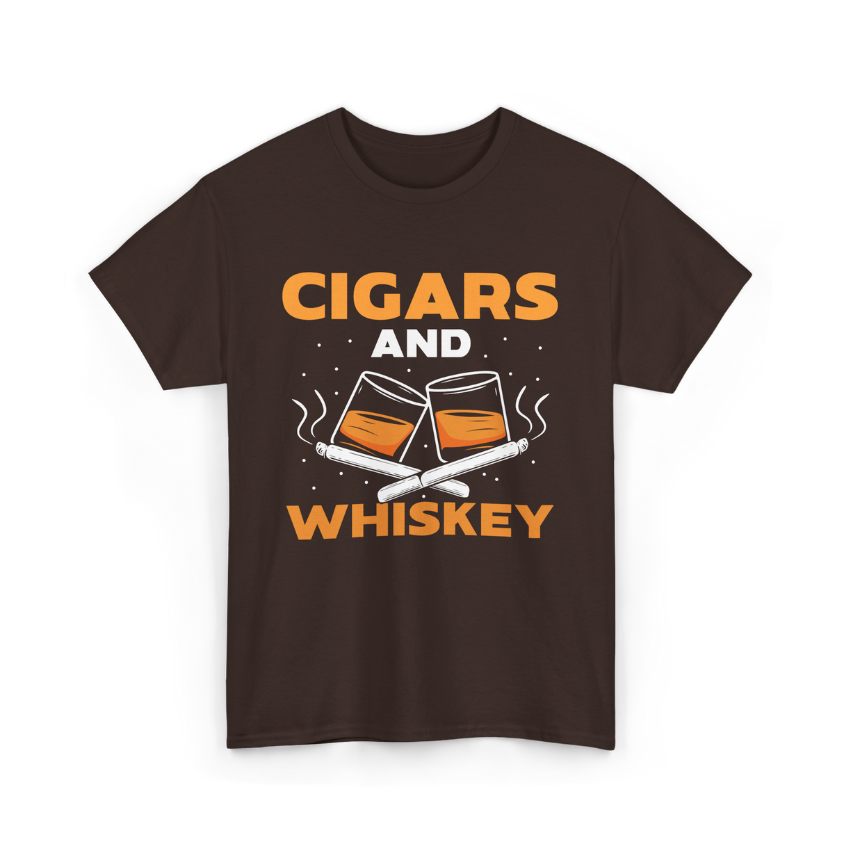 Cigars And Whiskey Cigar Lover T-Shirt - Dark Chocolate