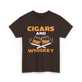 Cigars And Whiskey Cigar Lover T-Shirt - Dark Chocolate