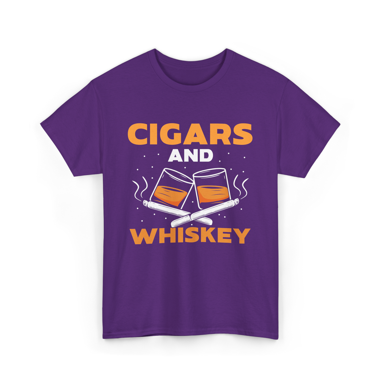 Cigars And Whiskey Cigar Lover T-Shirt - Purple