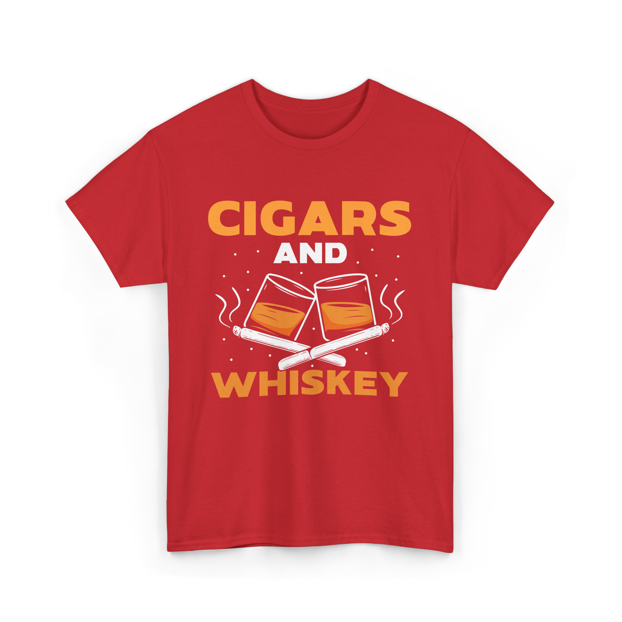 Cigars And Whiskey Cigar Lover T-Shirt - Red