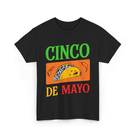 Cinco De Mayo Taco Fiesta T-Shirt - Black