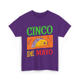 Cinco De Mayo Taco Fiesta T-Shirt - Purple