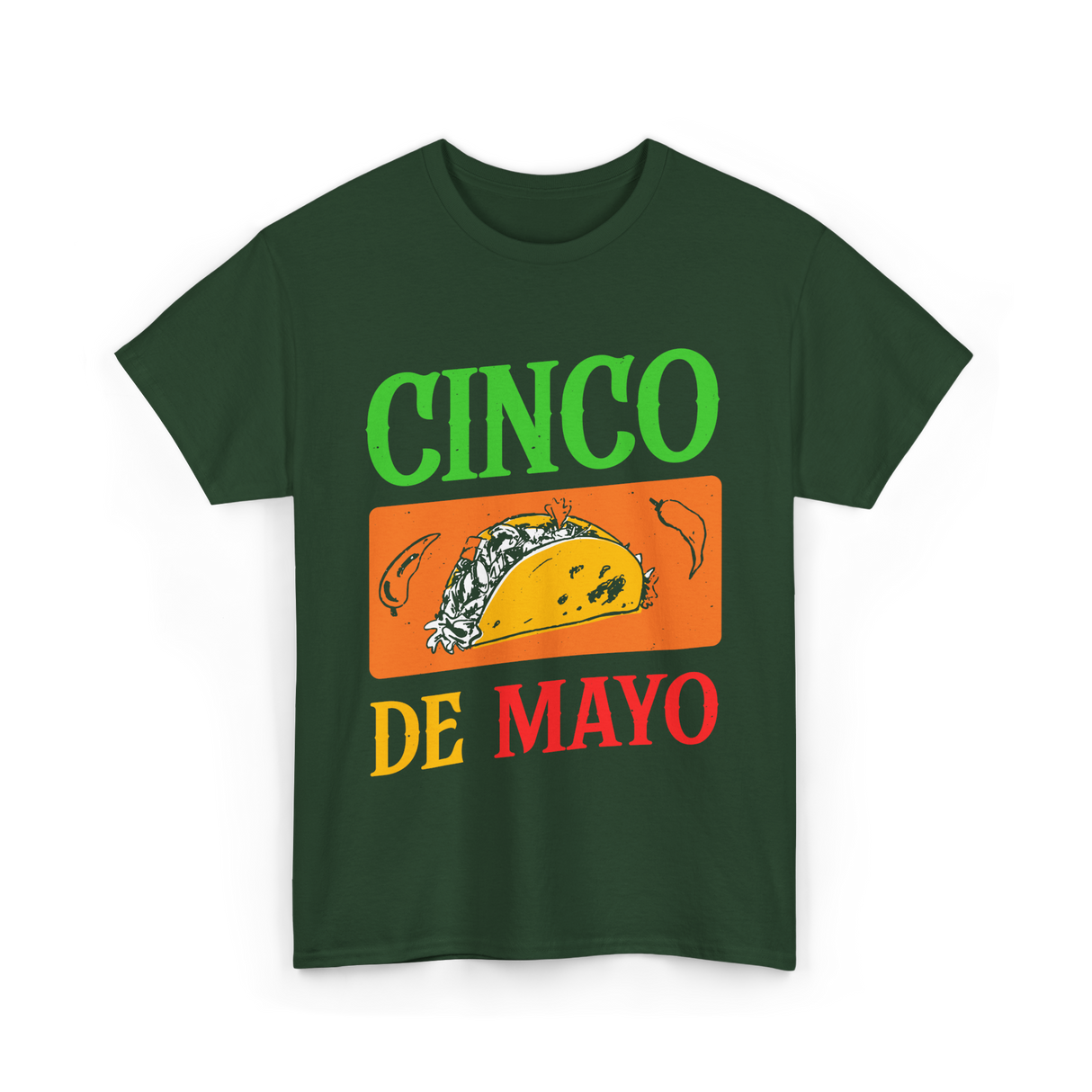 Cinco De Mayo Taco Fiesta T-Shirt - Forest Green