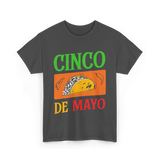 Cinco De Mayo Taco Fiesta T-Shirt - Dark Heather