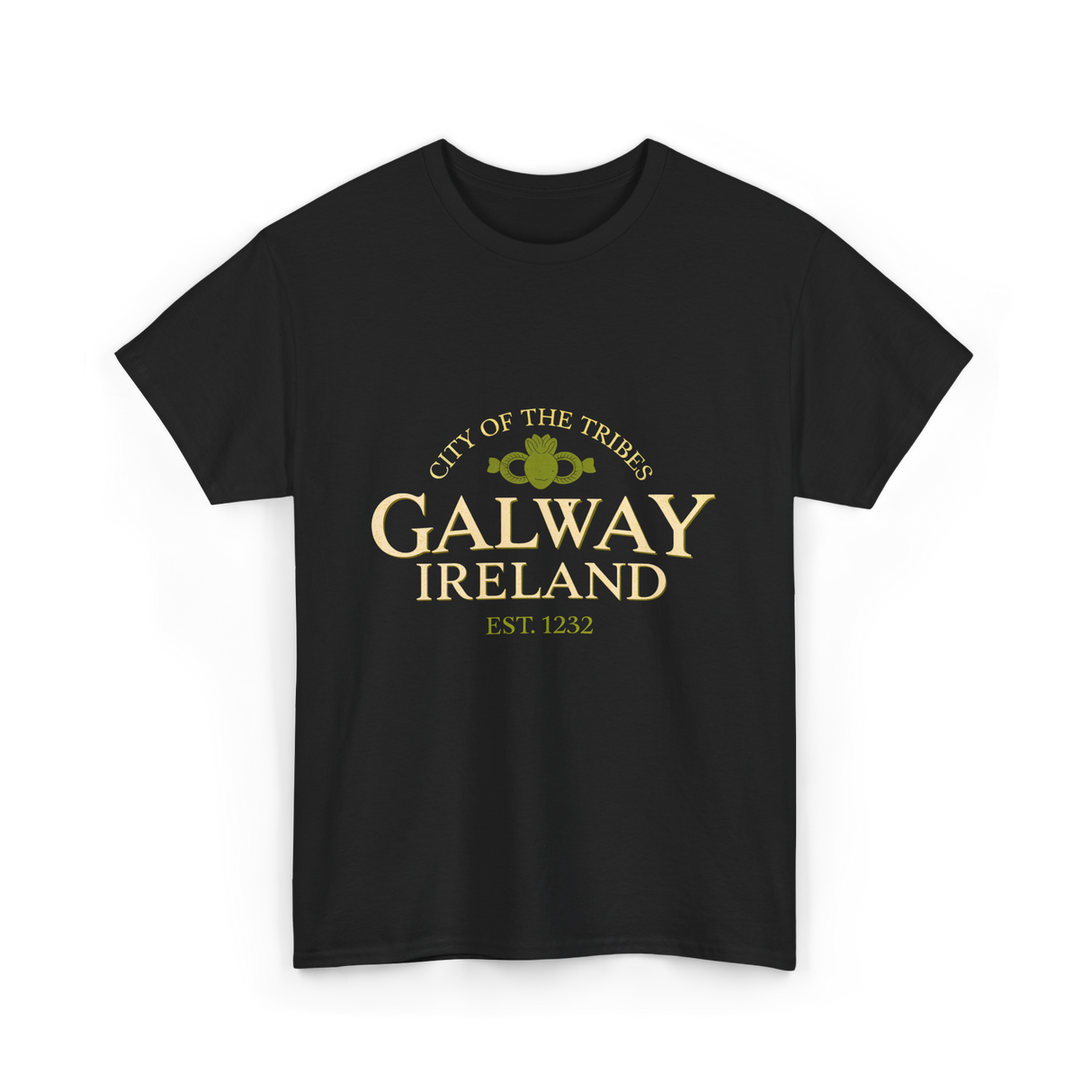 City of the Tribes Galway Ireland T-Shirt - Black