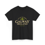 City of the Tribes Galway Ireland T-Shirt - Black