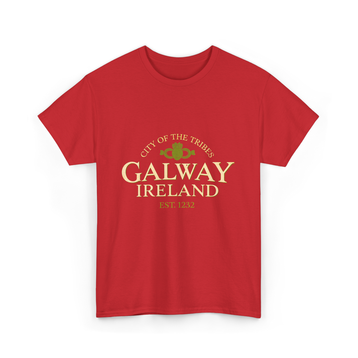 City of the Tribes Galway Ireland T-Shirt - Red