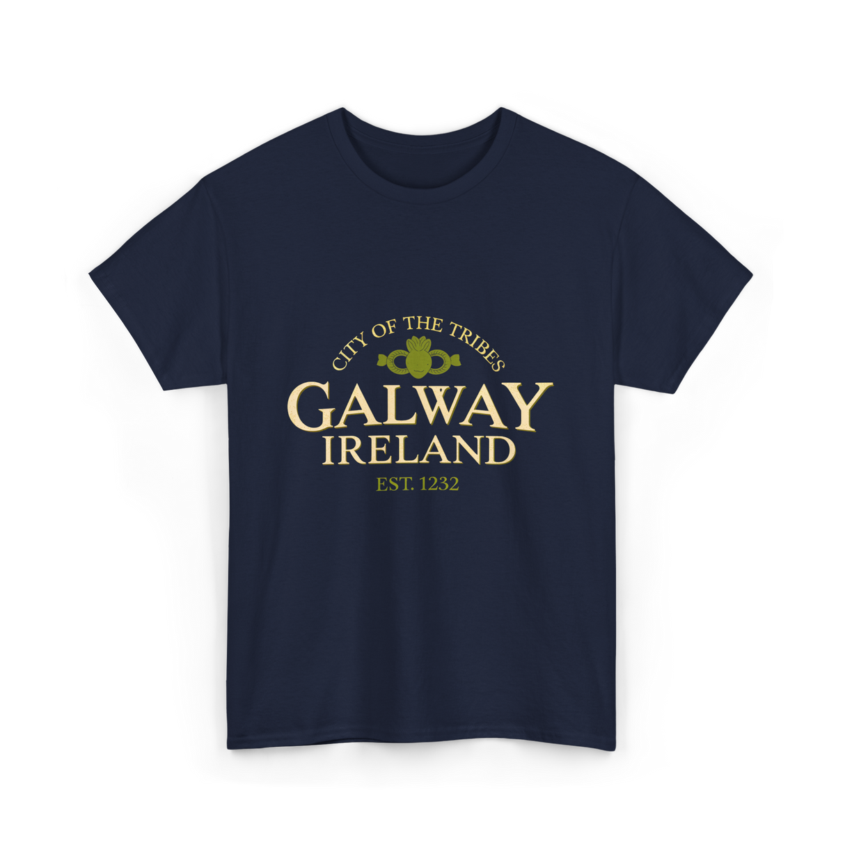 City of the Tribes Galway Ireland T-Shirt - Navy