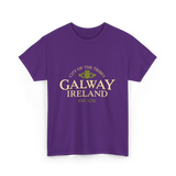 City of the Tribes Galway Ireland T-Shirt - Purple