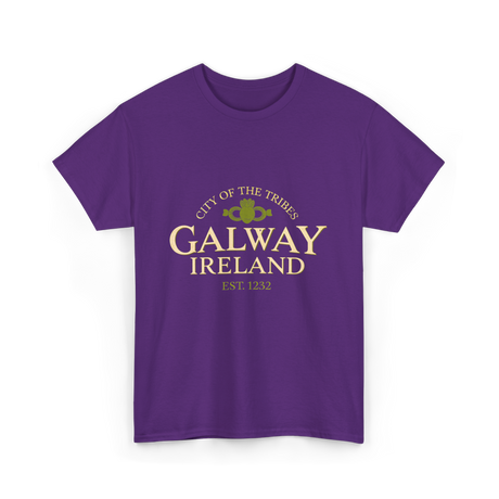 City of the Tribes Galway Ireland T-Shirt - Purple