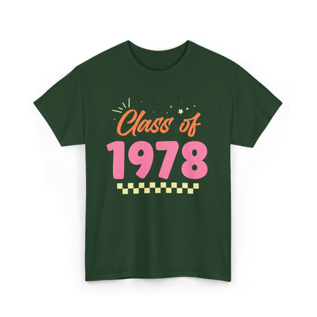 Class Of 1978 Reunion Event T-Shirt - Forest Green