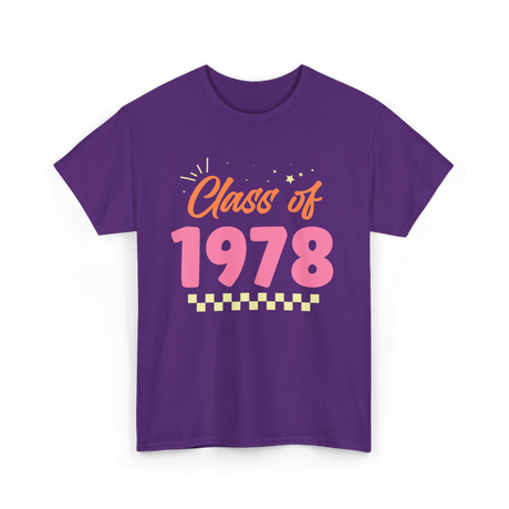 Class Of 1978 Reunion Event T-Shirt - Purple