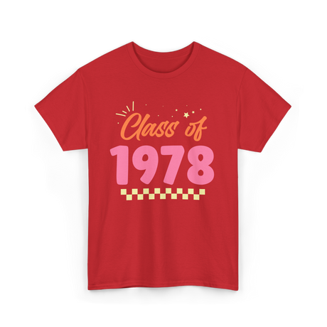 Class Of 1978 Reunion Event T-Shirt - Red