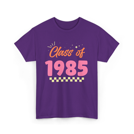 Class of 1985 Reunion Graduation T-Shirt - Purple