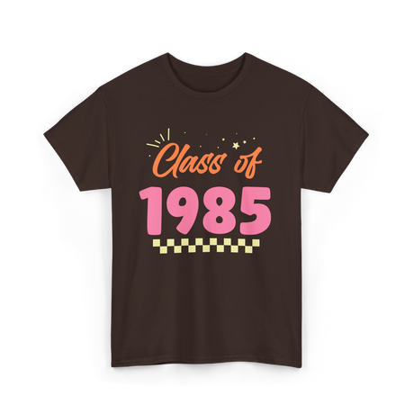 Class of 1985 Reunion Graduation T-Shirt - Dark Chocolate