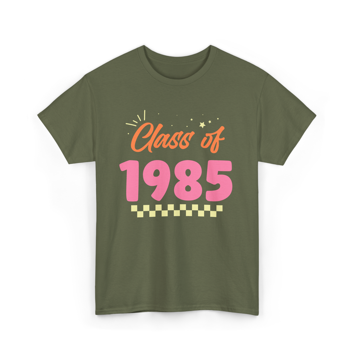 Class of 1985 Reunion Graduation T-Shirt - Military Green