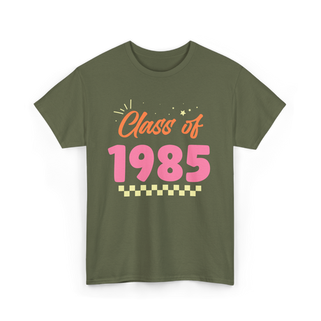 Class of 1985 Reunion Graduation T-Shirt - Military Green