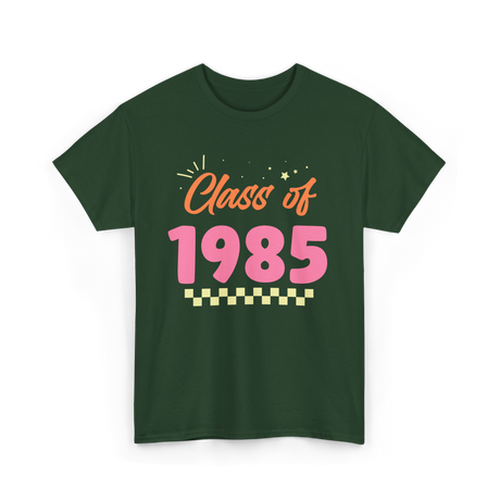 Class of 1985 Reunion Graduation T-Shirt - Forest Green