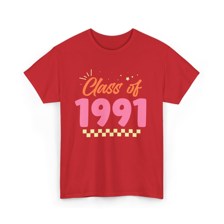 Class of 1991 Reunion Graduation T-Shirt - Red