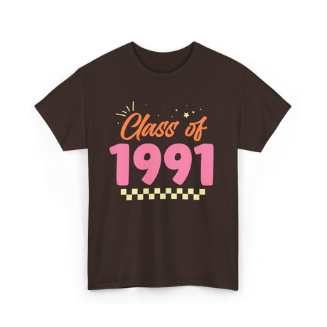 Class of 1991 Reunion Graduation T-Shirt - Dark Chocolate